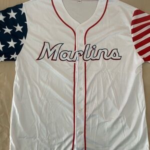 Marlins Patriotic Baseball Jersey